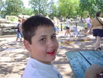 Dustin and grandma at the zoo