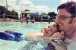 Stan and Noah in the Pool