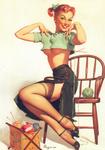 A Spicy Yarn -- Gil Elvgren