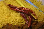 Basmati Rice, Lentils, and Peppers for Garnish