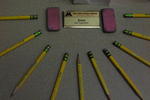 Pencils and Name Badge