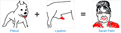 Pitbull + Lipstick = Palin